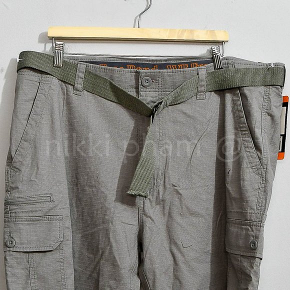 New with tags Wear First Men's Belted Cargo Short iN GRAY - Picture 5 of 8